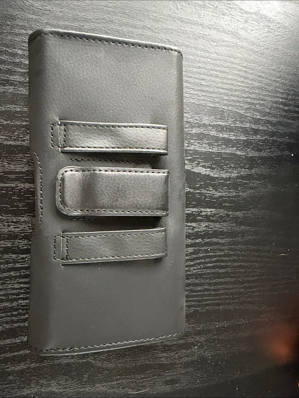 Black Leather Belt Holster Case for Cell Phones